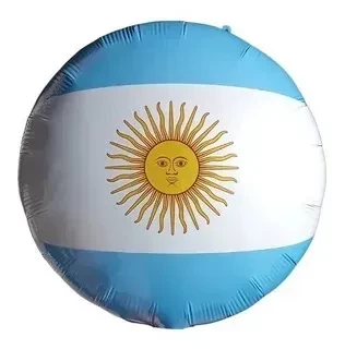 globo mylar 18" suelto forma (qt) redondo bandera argentina