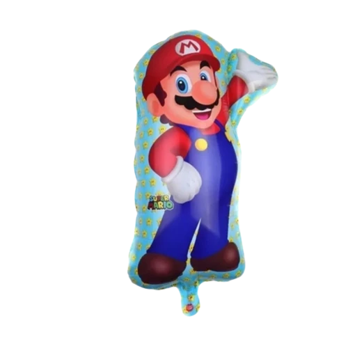 globo mylar 16" suelto (qt) mario bros