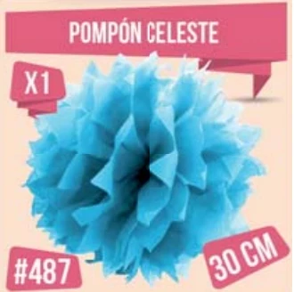 pompon (tries-pag) celeste