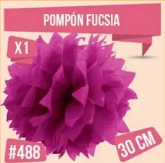 pompon (tries-pag) fucsia