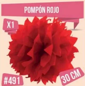 pompon (tries-pag) rojo