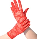 guantes de encaje rojos (rr)