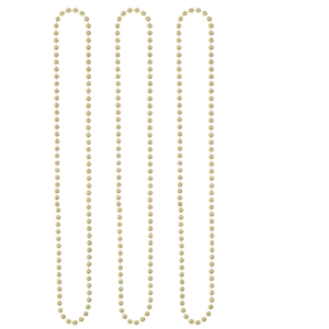 collar de cuentas dorado 80cm (set x 4 unidades) (rr)