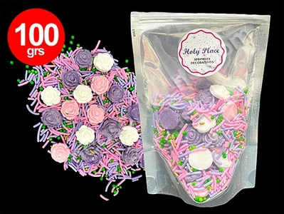 sprinkles decorativos holy place rosas tricolor x100grs (calb)