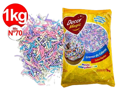 sprinkles decor magic mix colores pastel con plateado n°70 x1kg (calb)