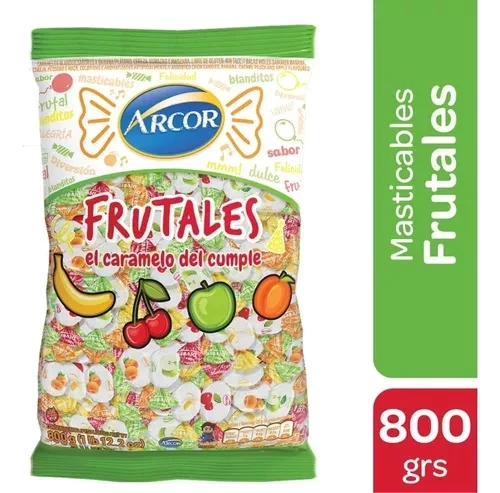 caramelos masticables frutales arcor x 800 grs (dvita) 