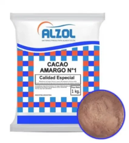 cacao amargo especial x 1kg - alzol (plat)