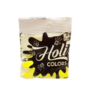 polvo holi color amarillo - bolsita 50gr (rr)