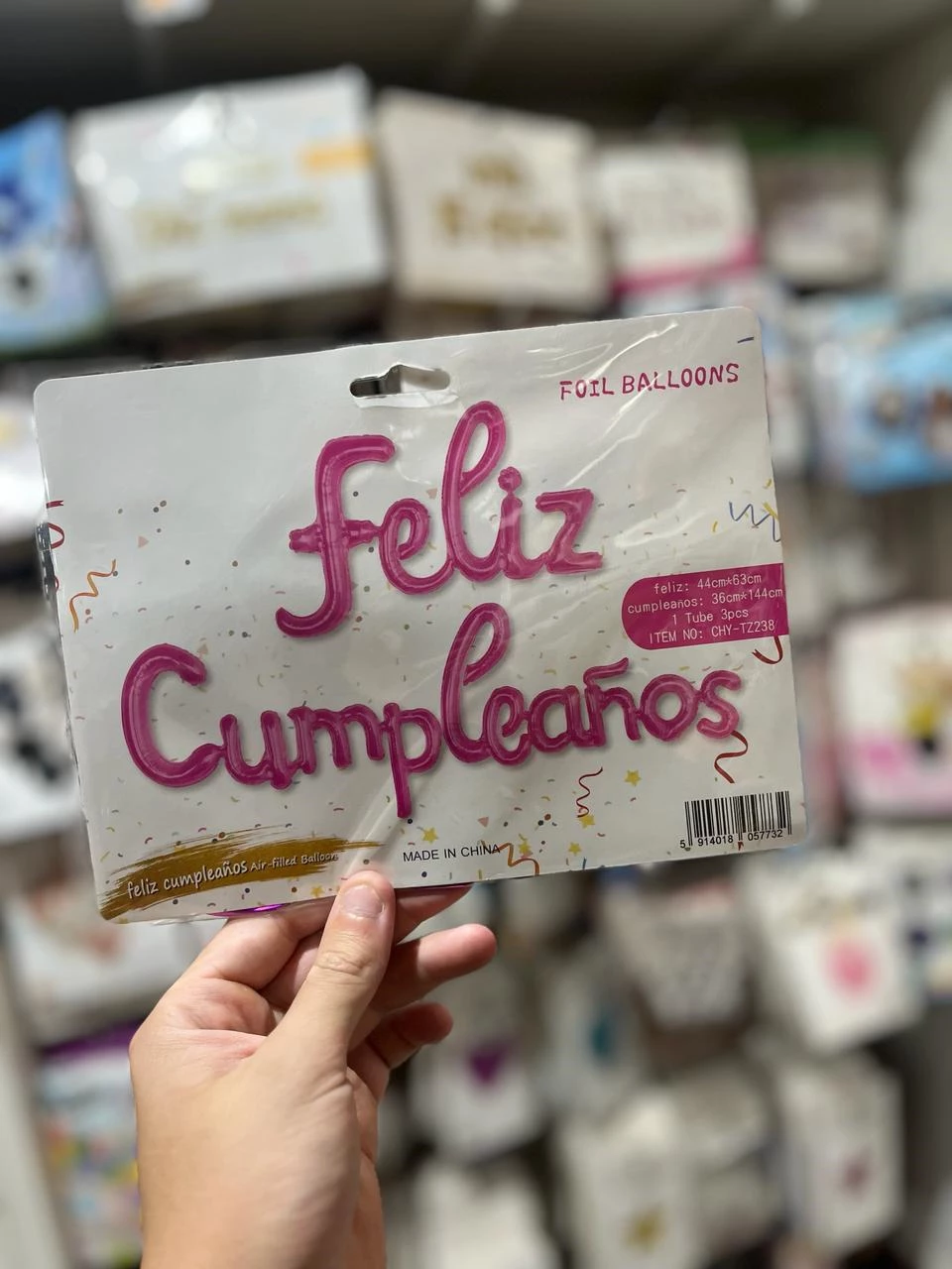 globos frase (dimp) feliz cumpleanos fucsia