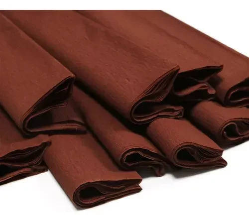 papel crepe marron x 10 unidades (rr)