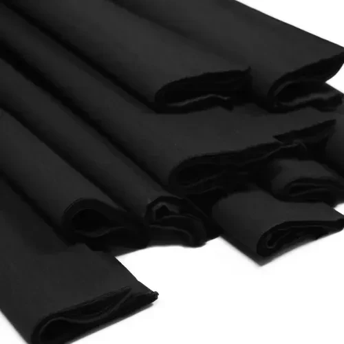 papel crepe negro x 10 unidades (rr)