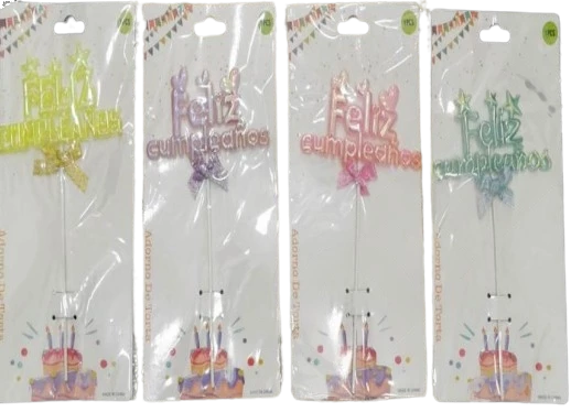 pinches feliz cumpleanos color fluo x12u (qt-ya) 