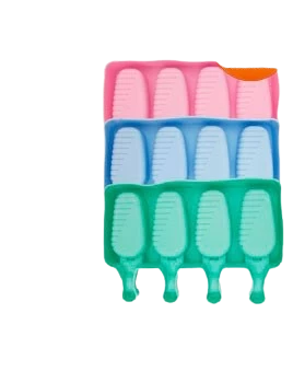 molde silicona paleta de helado lineas lateral chica x4 19x13 cm x 3u - g32034e10/g72-034e10 (lowcost)