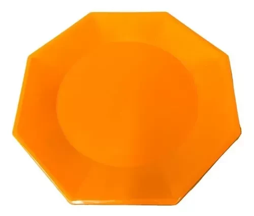 platos octogonal pp 17 eco x10u (cmv) naranja