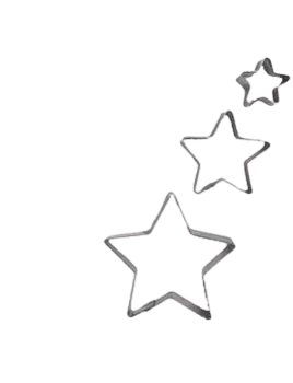 cortante galletitas metal set x 3 estrellas 5 4 2 cm - cm (lowcost)