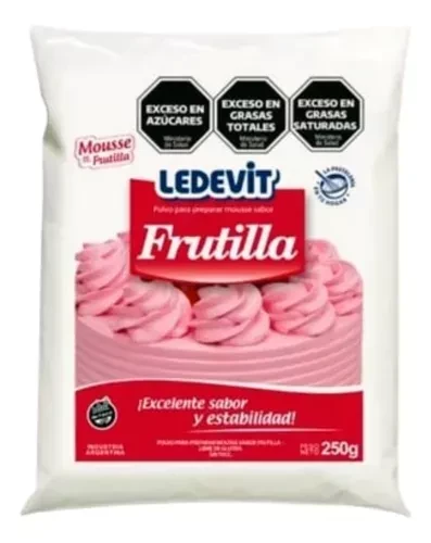 mousse de frutilla bolsita x 250 g (ledevit)