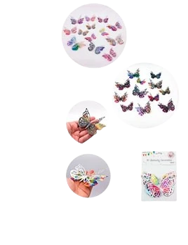 adorno mariposa x12pcs 