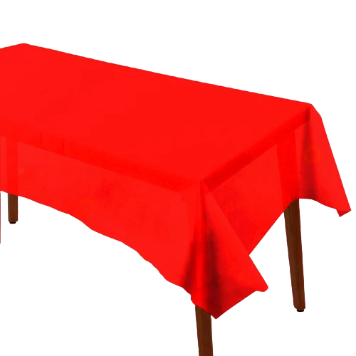 mantel de friselina rectangular (2.00 x1.40mtr) eco & deco x1u. (calb) rojo