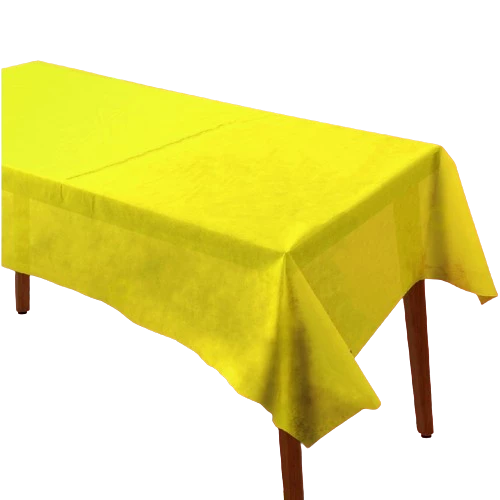 mantel de friselina rectangular (2.00 x1.40mtr) eco & deco x1u. (calb) amarillo