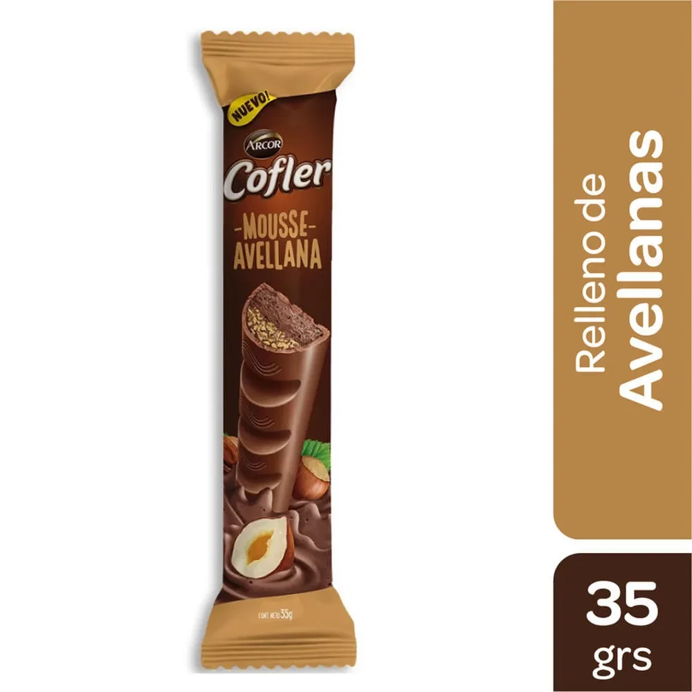 chocolate cofler relleno con mousse de avellanas x35g. (20/160) (gmax)