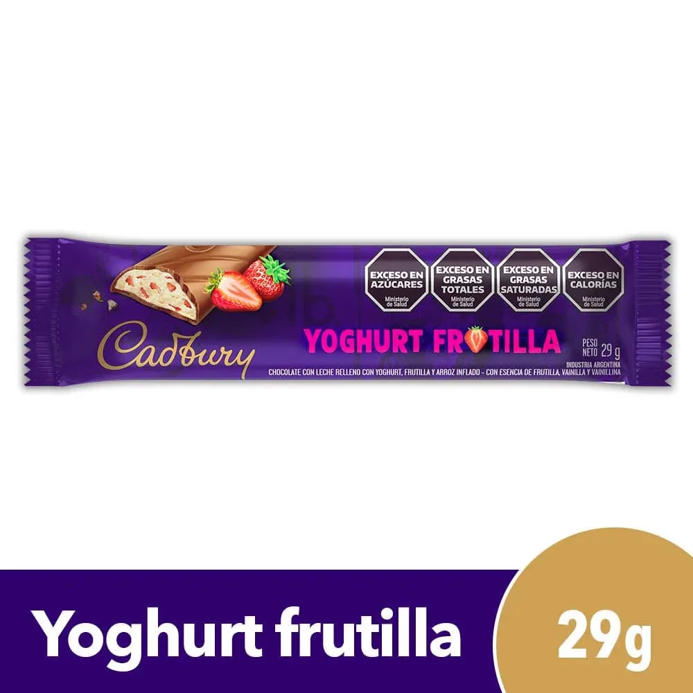 chocolate cadbury yoghurt frutilla x29g. (12/144) (gmax)