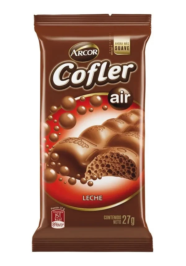 chocolate cofler aireado leche x27g. (20/160) (gmax)