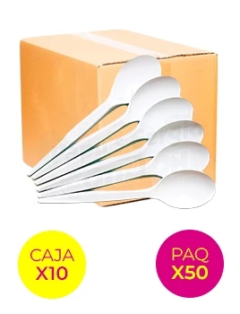 cuchara plastico descartable sundae blanca ban plast cusu5001 x 50 caja x 10 (pser-def)