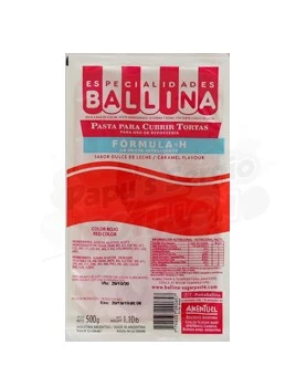 pasta p/ cubrir tortas formula h rojo ballina 010000460 x 500 grs (pser-def)