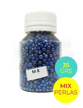 sprinkles comestibles mix perlas azul candy spark m8 x 35 grs (pser-def)