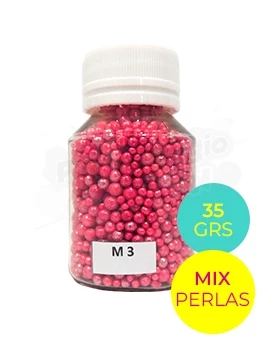 sprinkles comestibles mix perlas fucsia candy spark m3 x 35 grs (pser-def)