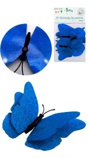 pr24 adorno 6 mariposa gibreada con iman pack x 12 blisters azul - 0710-10/y459-103 (low-def) 