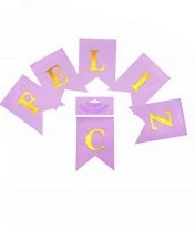 banderin liso feliz cumpleanos violeta pack x 12u - 0639-2 (low-def)