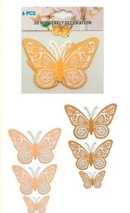 adorno 6 mariposa pvc c/ cinta bifaz pack x 12 blisters dorado - y1325-169 (low-def)