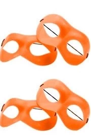 antifaz plastico rigido fluo con elastico naranja x 12u - 12vfluo (low-def)