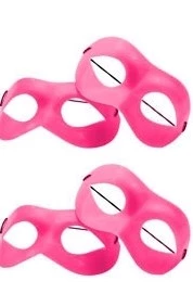 antifaz plastico rigido fluo con elastico rosa x 12u - 12vfluo (low-def)