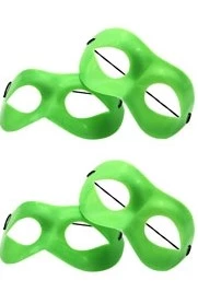 antifaz plastico rigido fluo con elastico verde x 12u - 12vfluo (low-def)