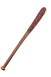 bate de beisbol halloween tipo madera con sangre y alambre 60cm bronce - yw14-020-2 (low-def)