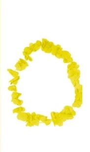 collar de flores doble de tela x12u amarillo - yw13013 (low-def)