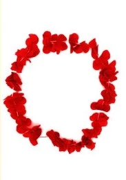 collar de flores doble de tela x12u rojo - yw13013 (low-def)