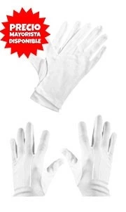 patrio2024 guantes blancos de tela adulto corto lycra pack x 12 pares - yj0608 (low-def)