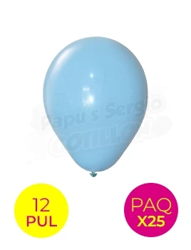 globos latex 12 pul celeste pastel globolandia 1005 x 25 (pser-def)