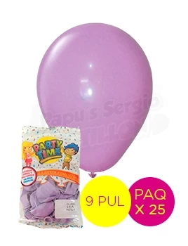 globos latex 9 pul lila pastel partytime 58975 paq x 25 (pser-def)