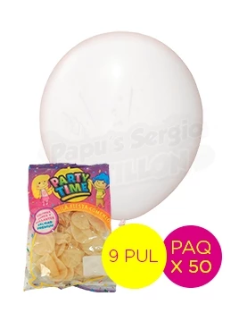 globos latex std 9 pul cristal burbuja de mar partytime 55264 paq x 50 (pser-def)