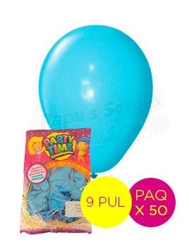 globos latex std 9 pul celeste partytime 55110 paq x 50 (pser-def)