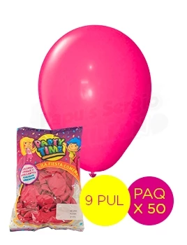 globos latex std 9 pul fucsia partytime 55141 paq x 50 (pser-def)