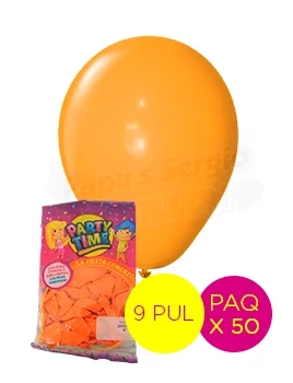 globos latex std 9 pul naranja partytime 55158 paq x 50 (pser-def)