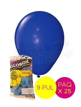 globos latex perlado 9 pul azul francia globox 57039 paq x 25 (pser-def)