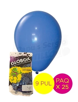 globos latex perlado 9 pul azul oscuro globox 57213 paq x 25 (pser-def)