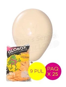 globos latex perlado 9 pul champagne globox 57152 paq x 25 (pser-def)