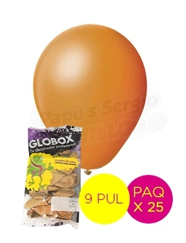 globos latex perlado 9 pul dorado globox 57046 paq x 25 (pser-def)